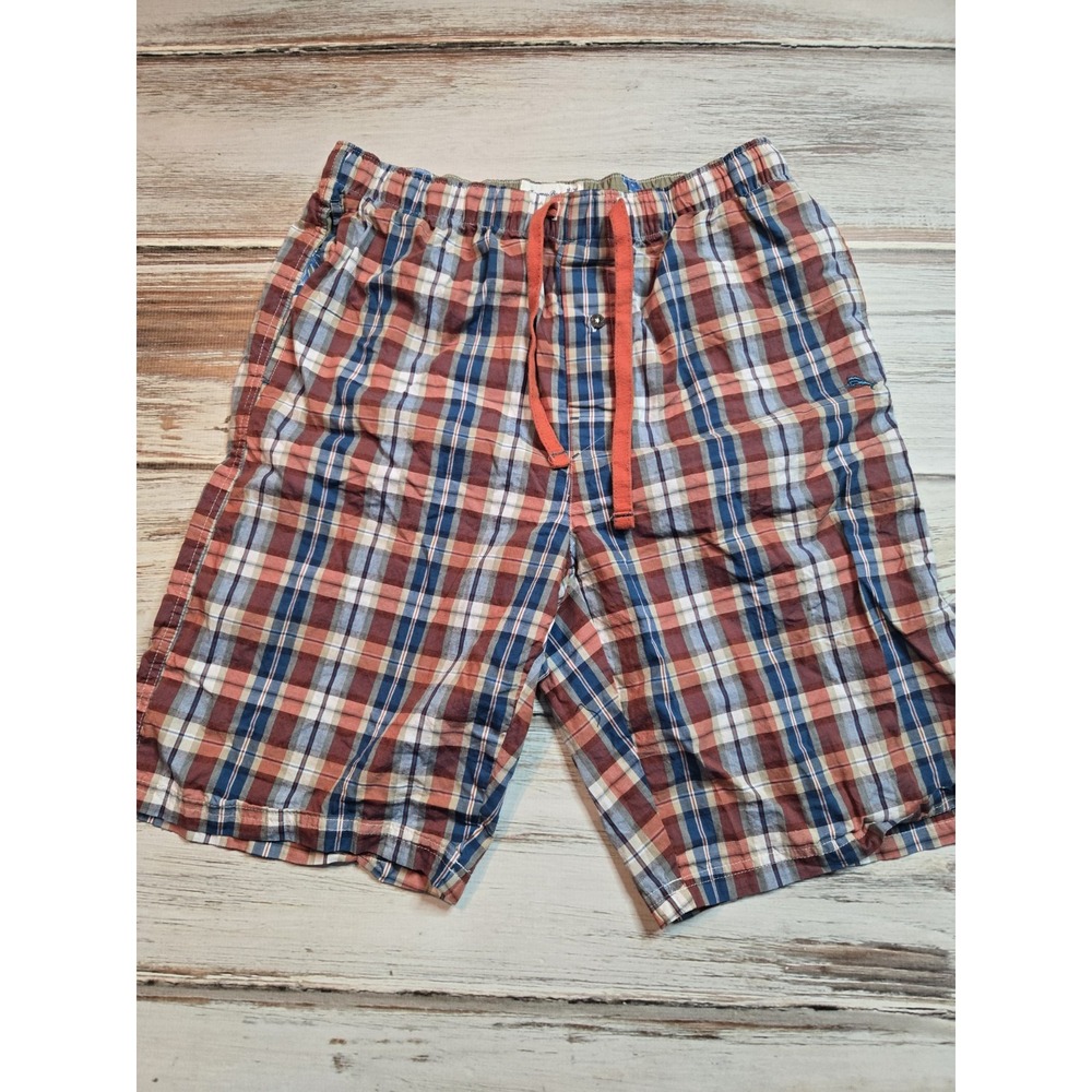 Tommy‎ Bahama Relax Mens Plaid Tiki Hut Swim Trunks Medium Beach Vacation